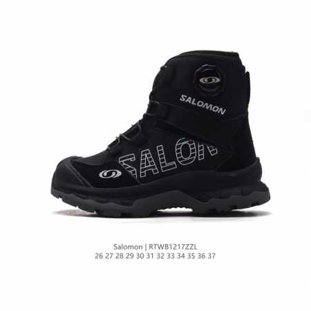 童鞋 2025年新款 萨洛蒙 Salomon 儿童雪地靴 滑雪运动装备双板滑雪鞋 冬季软底儿童棉鞋加厚防水保暖加绒雪地靴男女童户外鞋 加绒加厚防滑耐磨,不用担心 - 点击图像关闭