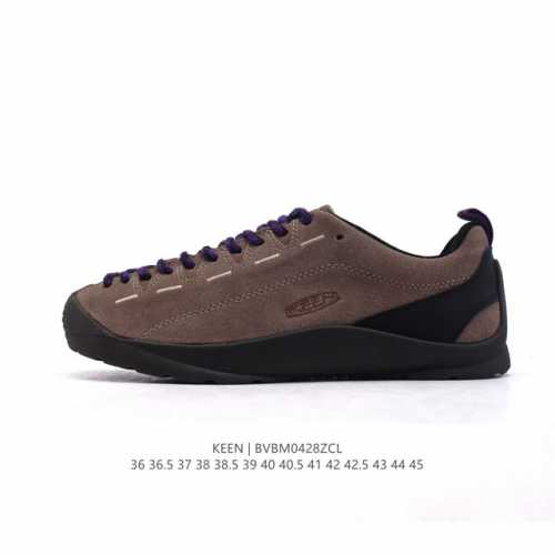 美国人气户外品牌-科恩Keen Jasper Rocks Sp贾斯珀都市系列复古低帮系带户外风露营徒步登山运动训练鞋 。原楦型开发纸版，采用固色翻毛皮鞋面材质，