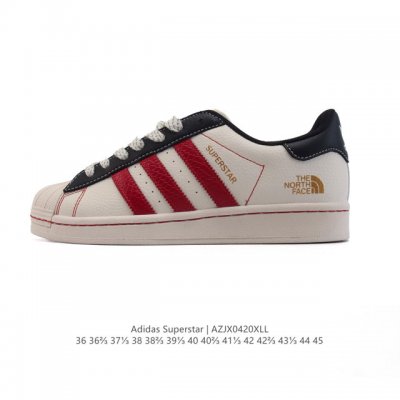 公司级 阿迪达斯 Adidas Superstar 2025年新款鞋子 蛇年新款 经典贝壳头系列 新款休闲板鞋潮流男女士运动鞋 鞋面织物拼接材质 标志性的贝壳鞋