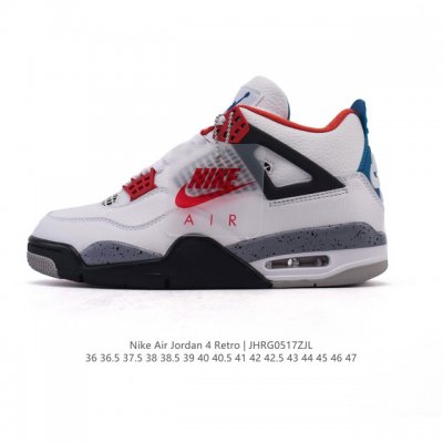 公司级 真标 耐克 Nike Air Jordan 4 Retro Og迈克尔 乔丹Aj4代乔4 中帮复古休闲运动文化篮球鞋 秉承轻量化的速度型篮球鞋设计思想完
