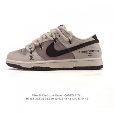 特价 真标 耐克 Nike Sb Dunk Low Pro 男女款运动鞋复古板鞋 解构绑带 双鞋带。采用柔软皮革鞋面，经久耐穿，塑就如元年款 Dunk 般的复古