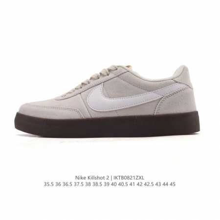 耐克板鞋 生胶米白 复古板鞋J.Crew X Nike 联名 Killshot Ii Leather 男女休闲复古运动鞋。采用米白色皮革制作鞋身，大号Swoos - 点击图像关闭