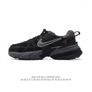 特价公司级 Nike 耐克 V2K Run 减震防滑 复古低帮运动跑步鞋 超火复古跑鞋，采用太空革组合呼吸网眼布鞋面材质，搭载正确4层组合底模，嵌入Tpu加固稳
