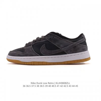 公司级 真标 耐克 Nike Sb Dunk Low Pro 男女款运动鞋复古板鞋。采用柔软皮革鞋面，经久耐穿，塑就如元年款 Dunk 般的复古质感。鞋头透气孔