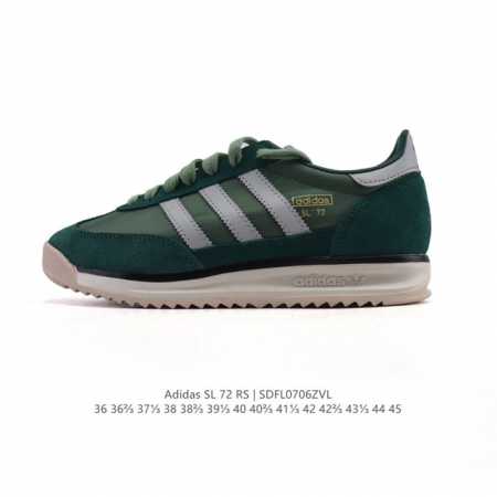 阿迪达斯Adidas Sl 72 Shoes 经典复古薄底运动鞋 T头鞋 三叶草复古休闲跑步鞋休闲运动鞋 这款经典运动鞋携复古型格，来访你的活力日常 采用舒爽帆 - 点击图像关闭