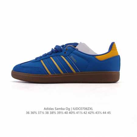 阿迪达斯 德训鞋 Adidas Originals Samba Og Shoes 经典运动鞋小白鞋 T头鞋 男女士板鞋 彰显休闲摩登风情的时尚经典鞋。它诞生于5 - 点击图像关闭