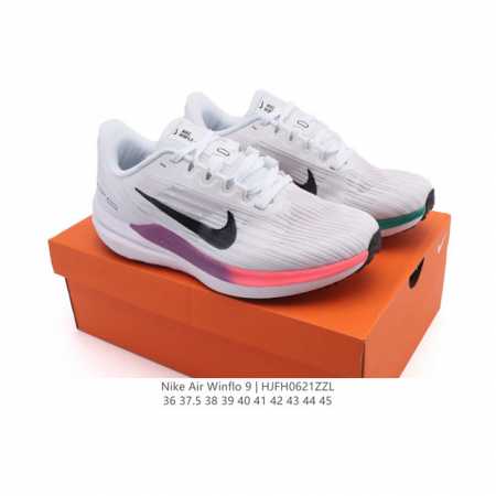耐克 男女鞋 Nike Zoom Winflo 9代飞线贾卡轻质透气休闲运动跑步鞋“登月温弗洛9代”稳固贴合，助你专注畅跑。疾速风范，打造日常跑步佳选；轻盈非凡 - 点击图像关闭