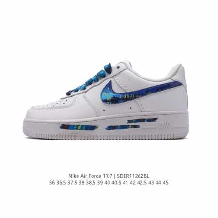 耐克 Nike Air Force 1 '07 Low 空军一号含气垫 低帮百搭厚底增高休闲运动板鞋。柔软、弹性十足的缓震性能和出色的中底设计，横跨复古与现代的 - 点击图像关闭