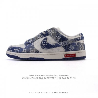 公司级 耐克 Nike Dunk Low Retro 运动鞋复古板鞋 路易威登联名，作为 80 年代经典篮球鞋款，起初专为硬木球场打造，后来成为席卷街头的时尚标