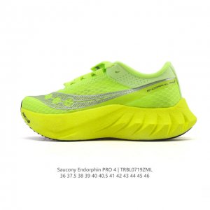 新品公司级 Saucony索康尼Endorphinpro啡鹏4陆地速鲨竞速碳板运动训练跑鞋 舒适百搭 网布减震透气支撑 低帮 碳板跑步鞋Saucony索康尼En