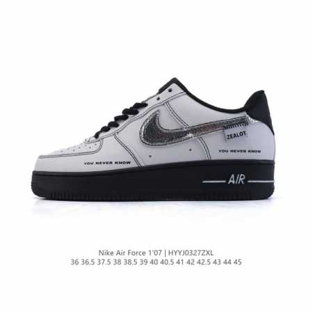 160 耐克 Nike Air Force 1 '07 Low 空军一号含气垫 小白鞋 2025年 蛇年新款 低帮百搭厚底增高休闲运动板鞋。柔软、弹性十足的缓震 - 点击图像关闭