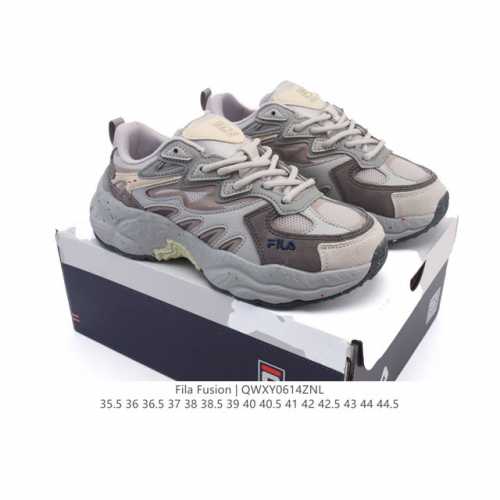 公司级 斐乐 男女同款老爹鞋 Fila Fusion 厚底增高百搭运动鞋 意大利百年经典运动品牌，网红单品 小红书推荐爆款 Fila斐乐新款小白鞋斐乐潮牌文化街
