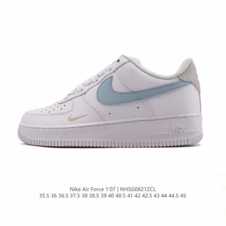 头层皮 耐克 Nike Air Force 1 '07 Low 空军一号含气垫 小白鞋 2025年新款 低帮百搭厚底增高休闲运动板鞋。柔软、弹性十足的缓震性能和 - 点击图像关闭