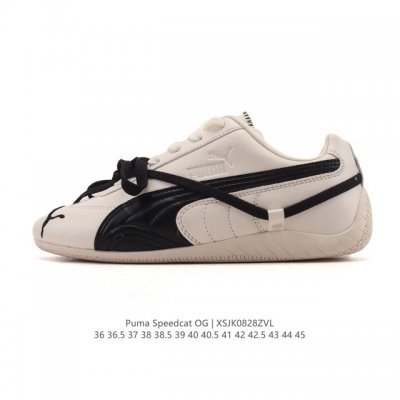 Puma Speedca Og 彪马极速赛车系列低帮德训风拼接复古百搭休闲运动赛车鞋 鞋款从80、90年代赛车手所穿的防火赛车鞋为原型，鞋身线条模仿了赛车的流线
