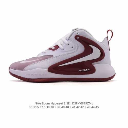 新品公司级 Nike耐克排球鞋 Zoom Hyperset 2 Se Electric巴黎奥运配色实战篮球鞋Fv3687 综合训练羽毛球网球耐克专业排球鞋舒适柔
