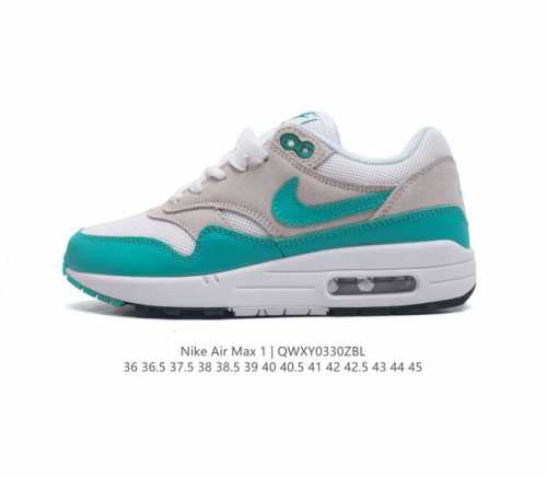 公司级 耐克 Nike Air Max 1 男女子运动鞋 从法国建筑中汲取设计灵感 兼具运动风范和时尚格调 是此系列起初搭载 Air 的鞋款 疾速外观 经典缓震