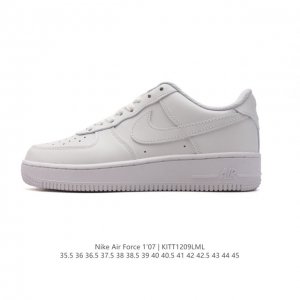 二层皮 耐克 Nike Air Force 1 '07 Low 空军一号含气垫 小白鞋 低帮百搭厚底增高休闲运动板鞋。柔软、弹性十足的缓震性能和出色的中底设计，