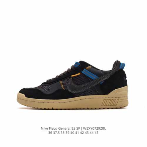 耐克 Union X Nike Field General 全新鞋款 男女款运动板鞋。Nike Field General 鞋型诞生于 2 年，最初为足球运动员