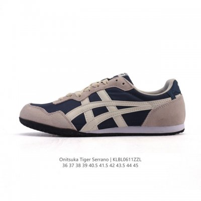 新品 Onitsuka Tiger鬼塚虎男女运动休闲鞋百搭轻便透气休闲鞋子Serrano 中性运动鞋，Serrano系类是鬼塚虎多年来的畅销款之一，以马德里的塞