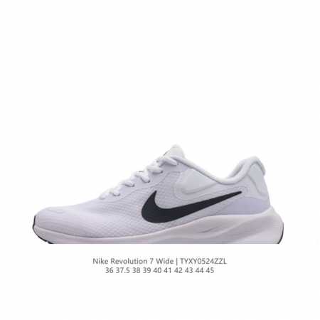 耐克 Nike Revolution 7 Wide 公路跑步鞋 宽版 厚底增高老爹鞋透气网面运动鞋。采用柔软缓震设计，具有出色支撑力，为你开启跑步新境界。这款公 - 点击图像关闭