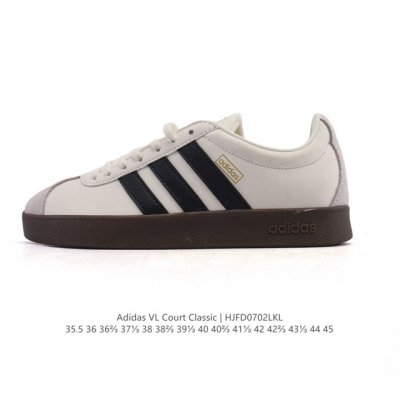 阿迪达斯 Adidas Vl Court Classic Shoes 运动休闲板鞋德训鞋 T头鞋 这款Adidas经典运动鞋，以经典造型塑就百搭风格。灵感源自A