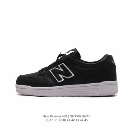 新百伦 Newbalancenb480系列男女鞋2024年新款运动鞋透气耐磨休闲鞋滑板鞋低帮板鞋。480 的灵感来自原始的比赛日廓形，简单、干净和经典。耐用的橡 - 点击图像关闭