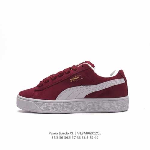 彪马puma Suede Xl 低帮复古轻便透气防滑减震休闲鞋 厚底增高运动板鞋。 尺码: 35.5-40含半码 货号：395205 01 编码：Mlbm060