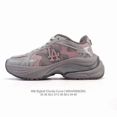 公司级 美职棒 Mlb Bigball Chunky Curve 纽约洋基队厚底增高老爹鞋女复古鞋纽约洋基队休闲经典运动鞋。加厚鞋底，侧面有撞色Ny标识，打造出 - 点击图像关闭