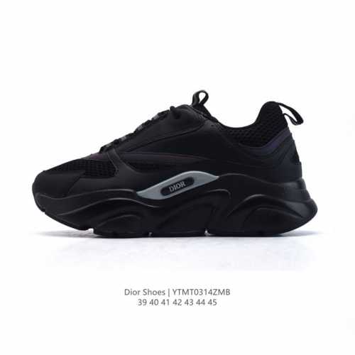 230 【公司级】Dior 迪奥 高奢品牌 彰显高级气质 Dior 运动鞋低帮系列复古休闲鞋时尚慢跑鞋厚底老爹鞋圆头系带 运动跑鞋 生活休闲鞋 男款 时髦单品