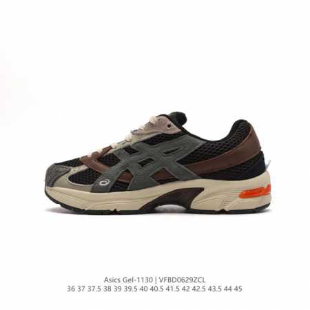 ASICS 亚瑟士 新款情侣健步减震复古鞋GEL-1130 男女时尚透气运动潮流耐磨休闲鞋 。选用网眼与皮革相接，复古而富有层次感。网布搭配银色金属感线条，虎爪 - 点击图像关闭