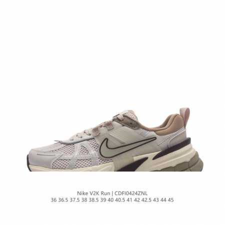 Nike 耐克 V2K Run 减震防滑 复古低帮跑步鞋 超火复古跑鞋，采用太空革组合呼吸网眼布鞋面材质，搭载正确4层组合底模，嵌入tpu加固稳定模块,双层md - 点击图像关闭