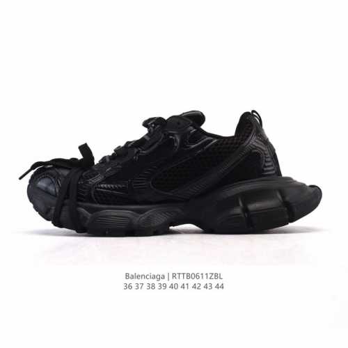 公司级 巴黎世家 Balenciaga 3Xl Sneakers 巴黎世家 十代网布系带低帮走秀复古老爹运动鞋 透气网纱 网面 材料和聚氨酯 磨损效果 鞋头边缘