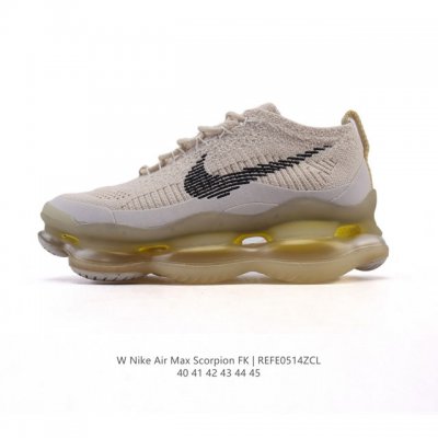 特价 耐克 Nike Air Max Scorpion Fk 气垫缓震运动鞋厚底增高男鞋。次世代气垫搭载全掌长气垫鞋款 而这样的配置，会带来过去所有 Air M
