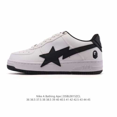 A Bathing Ape 安逸猿 男女同款气垫运动鞋复古板鞋 升级原楦原纸版数据开发，采用超软皮革鞋面材质，内置全掌Air Sole气垫定制联乘，日本里原宿潮