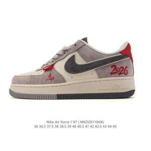 公司级 Af1耐克 Nike Air Force 1 ‘07 Low 空军一号 2026年新款 马年限定 厚底增高百搭运动板鞋 原楦头原纸板 打造纯正空军版型，