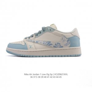 公司级 真标 耐克 Nike Air Jordan 1 Low Og Sp Military Blue Aj1乔1倒勾 2025年新款 蛇年新款 低帮篮球鞋 A