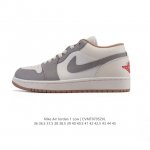 真标 耐克 乔丹Air Jordan 1 Low Aj1 乔1 乔丹1代Aj1 低帮复古文化休闲运动篮球鞋。从1985 年面世的元年款汲取设计灵感，采用简洁大方