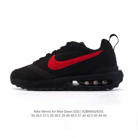 公司级 耐克 Nike Air Max Dawn 黎明系列 低帮气垫百搭休闲运动慢跑鞋，从配色上彰显出浓厚的复古气质。最大的亮点当属鞋型设计上加入结构元素，汲取 - 点击图像关闭
