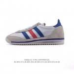 阿迪达斯Adidas Sl 72 Shoes 经典复古薄底运动鞋 T头鞋 三叶草复古休闲跑步鞋休闲运动鞋 这款经典运动鞋携复古型格，来访你的活力日常 采用舒爽帆
