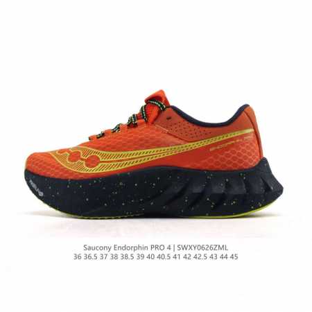 新品公司级 Saucony索康尼Endorphinpro啡鹏4陆地速鲨竞速碳板运动训练跑鞋 舒适百搭 网布减震透气支撑 低帮 碳板跑步鞋Saucony索康尼En - 点击图像关闭