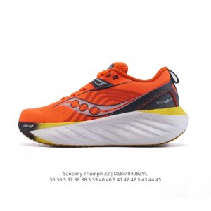 Saucony 索康尼 Triumph系列 胜利 22代 中性跑鞋 强缓震跑步鞋轻便男女同款跑鞋夏季透气运动鞋子，是来自美国的专业跑鞋品牌，成立于1898年。S