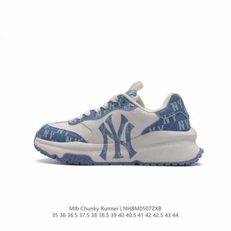 全新2023新款，Ny美国榄球洋基队new York Yankees X Mlb Chunky Runner Liner 莱纳系列低帮厚底老爹风透气舒适皮面休闲 - 点击图像关闭