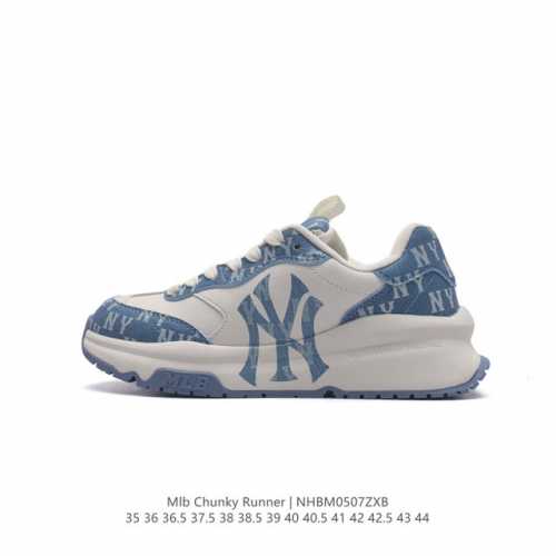 全新2023新款，Ny美国榄球洋基队new York Yankees X Mlb Chunky Runner Liner 莱纳系列低帮厚底老爹风透气舒适皮面休闲