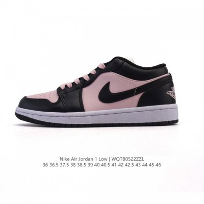头层皮 耐克 乔丹Air Jordan 1 Low Aj1 乔1 乔丹1代Aj1 低帮复古文化休闲运动篮球鞋 从1985 年面世的元年款汲取设计灵感 采用简洁大