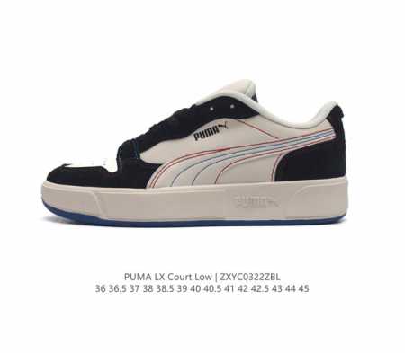 Puma 彪马正品lx Court Low男女运动板鞋 新款男女同款情侣复古休闲鞋 封口类型: 系带式 鞋跟类型: 无鞋跟 鞋面材质:天然皮革+人造皮革 外底: - 点击图像关闭