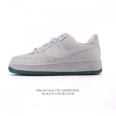 耐克 Nike Air Force 1 '07 Low 空军一号含气垫 低帮百搭 小白鞋 厚底增高休闲运动板鞋 柔软 弹性十足的缓震性能和出色的中底设计 横跨复