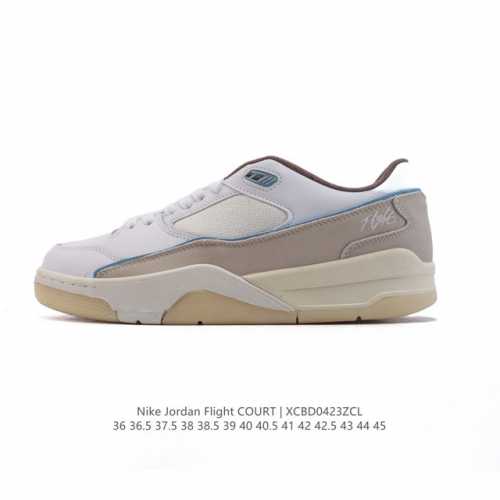 耐克 Nike 乔丹 Jordan Flight Court 时尚休闲 防滑耐磨 低帮运动鞋 复古篮球鞋 男女同款 Jordan 新鞋型 又来了！新配色曝光！滑