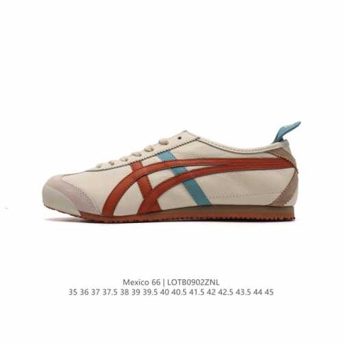 公司级 Asics 亚瑟士 男女鞋真标半码制 日产经典老牌-鬼塚虎 Onitsuka Tiger Mexico 66经典墨西哥系列复古经典百搭板鞋休闲运动鞋慢跑