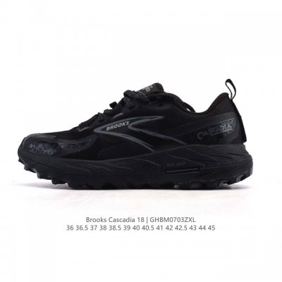 新品公司级 Brooks布鲁克斯Cascadia18山岩男缓震女越野跑鞋登山防滑徒步户外运动鞋#Brooks Cascadia 18山岩,全能防护,舒适安全Ma