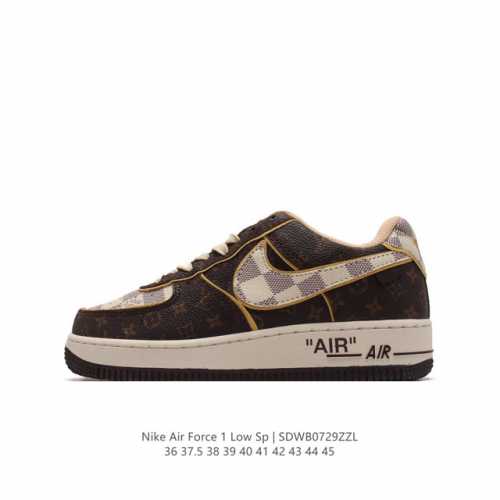 af1耐克 Nike Air Force 1 ‘07 Low 空军一号 路易威登联名 厚底增高百搭运动板鞋 原楦头原纸板 打造纯正空军版型，专注外贸渠道 全掌内